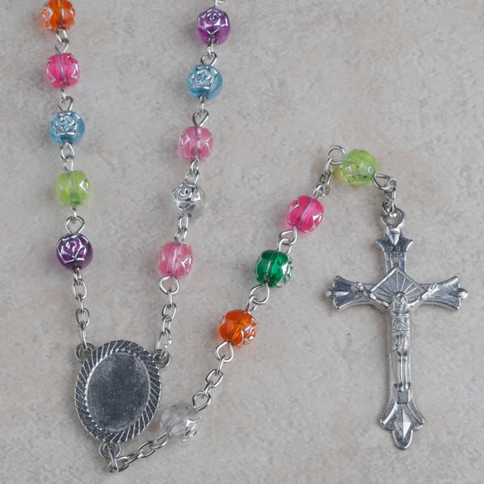 ,plastic beads rosary